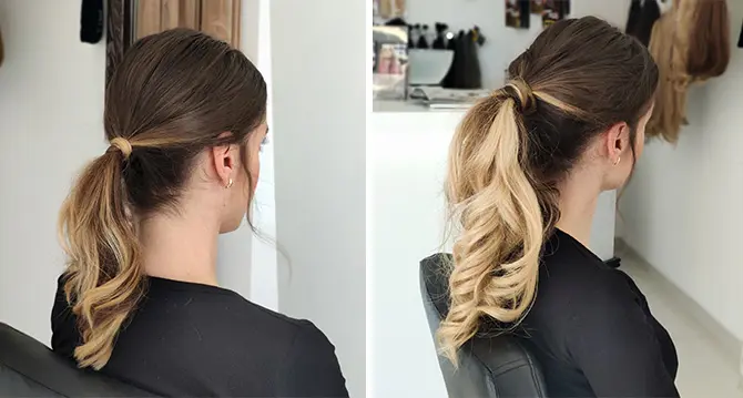 coleta-caballo-natural-con-y-sin-extensiones Recogido en coleta con y sin extensiones de pelo